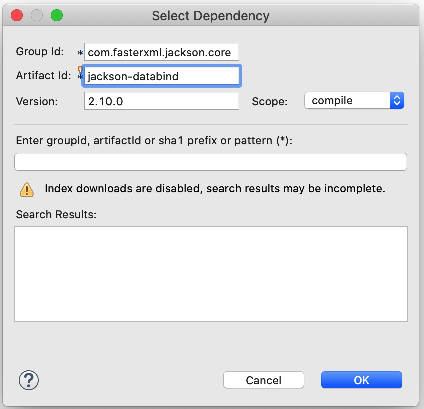 Select Dependency